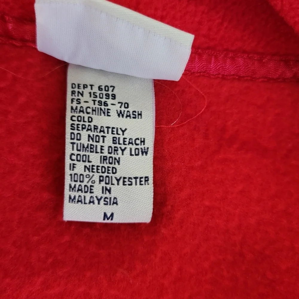 Classic Elements Bold Red Fleece Top